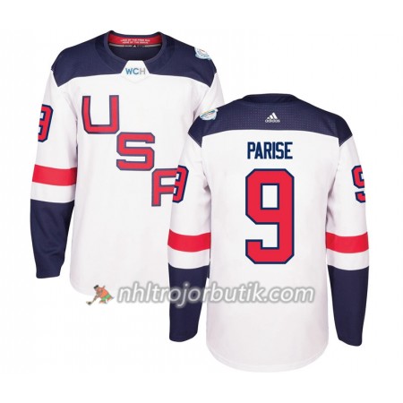 USA Tröja Zach Parise 9 World Cup 2016 Vit Premier